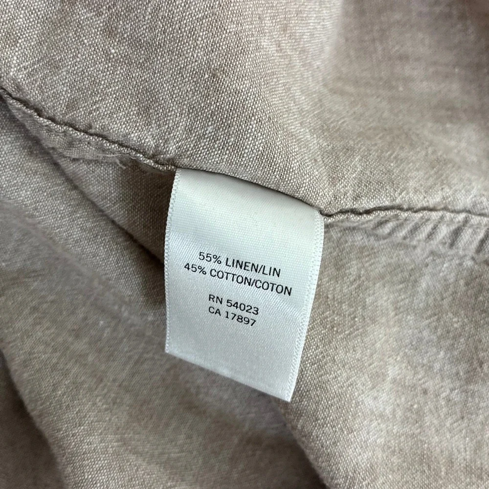Banana Republic Linen Cotton Safari Short Sleeve Button Down Shirt Men's Medium